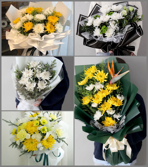 山东莱芜莱城区雪野镇西站里村白事花束代送